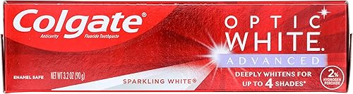 Miniatura 6 de Colgate Optic White Advanced - Pasta dental blanqueadora de dientes, color blanco brillante, 3.2 onzas (paquete de 1)