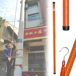 High Voltage Insulated Grade Rod, Adjustable Measuring Pole with Carrying Bag, Electrical Work/Land Surveying Load Height Survey Stick for Accurate Measurement(2 Pack,8m/26.2ft)