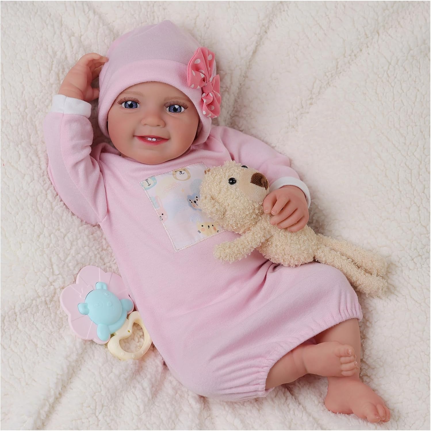 BABESIDE Reborn Baby Dolls Leen, 20 Inch Cute Soft Vinyl