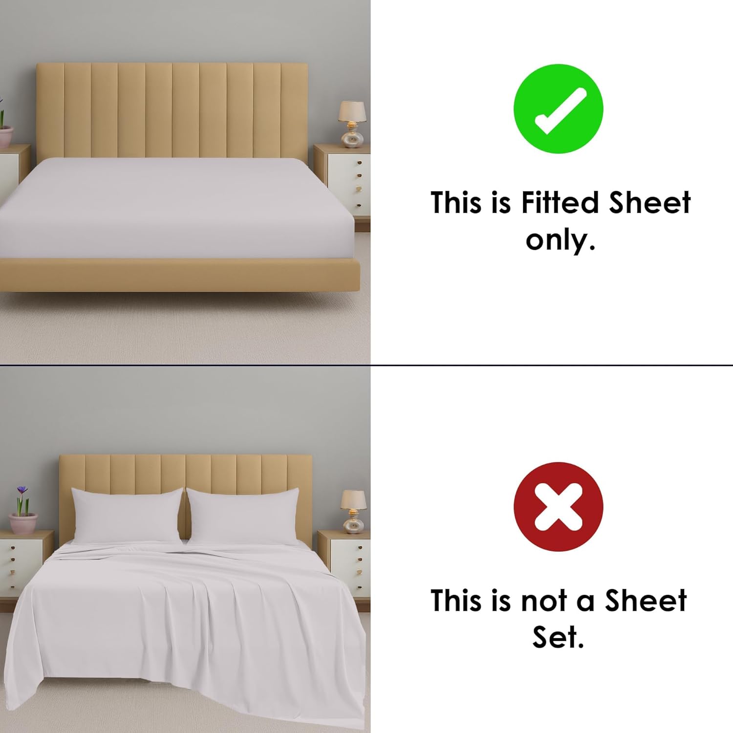 SGI Bedding 120″W × 80″L 1Pc Family King Fitted Sheet Only 100% Egyptian Cotton - 600 TC Fits 18" Deep Pocket - Soft Breathable Luxury Oversized Sheets, for Extra Large Beds - Light Gray