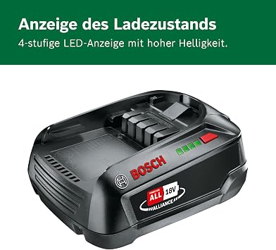 Bosch Akku und Schnellladegerät Starter Set 18V (1x 25Ah Li-Ionen-Akku; 1x Schnellladegerät; POWER FOR ALL 18V Alliance)