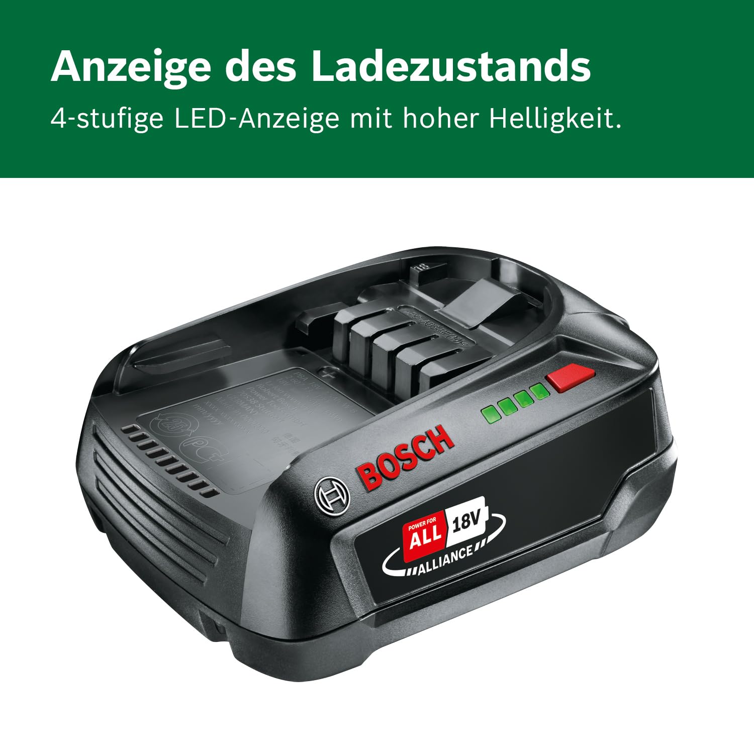 Bosch 18V Akku Schnellladegerät Starter Set Power for All 18V Alliance 2,5Ah Li-Ionen