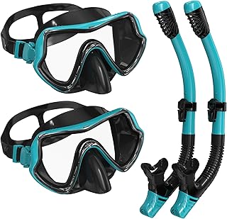 G2RISE SN02 Snorkel Set Adults - Scuba Mask Diving Goggles D