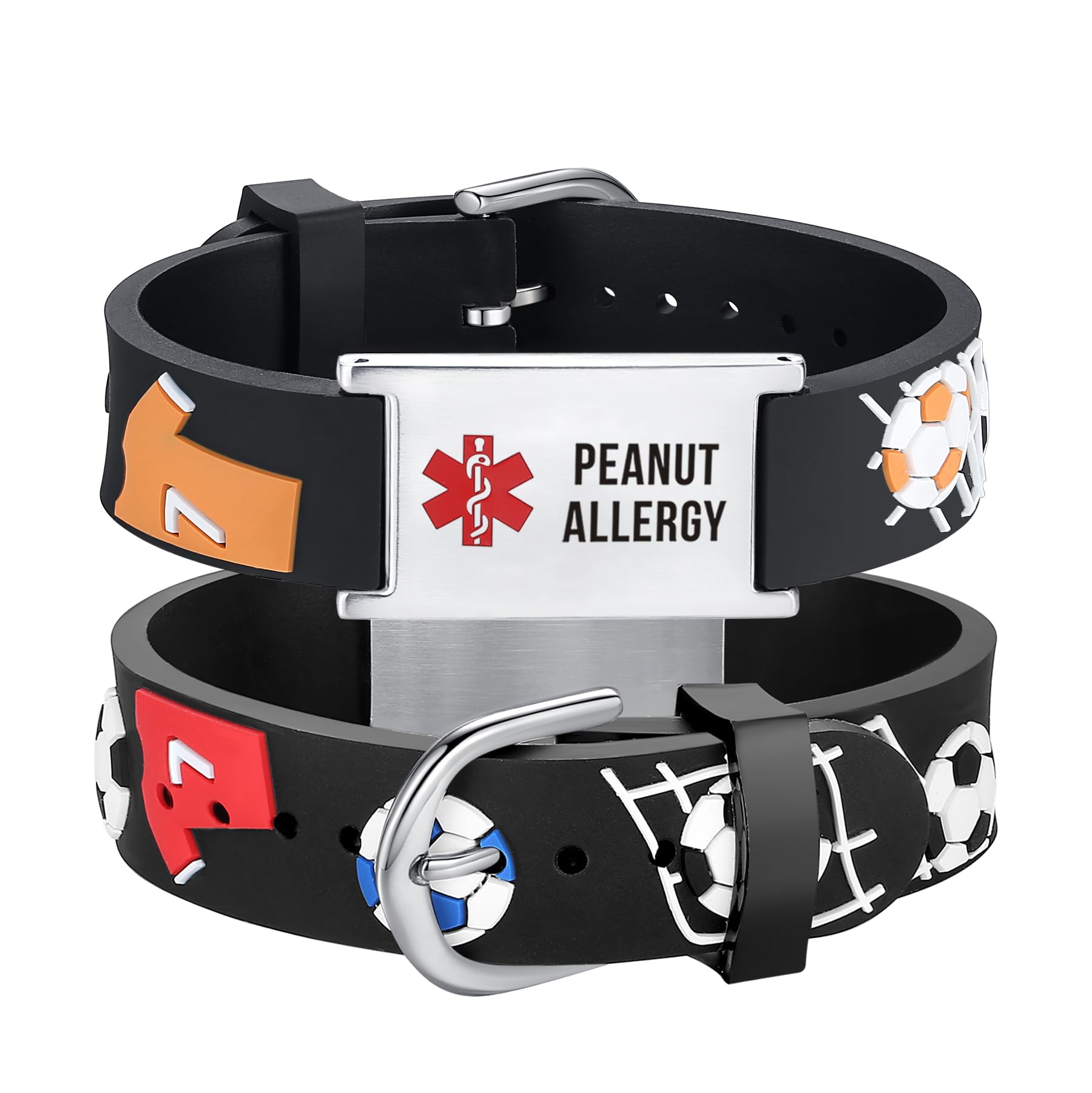 LinnaLove cartoon medical alert id bracelets Parents gift to Son, daughter, brother, sister