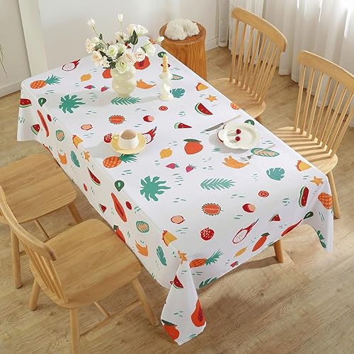 Miniatura 2 de SASTYBALE Mantel rectangular para exteriores, mantel de frutas tropicales, a prueba de derrames y resistente a las manchas, fundas de mesa lavables