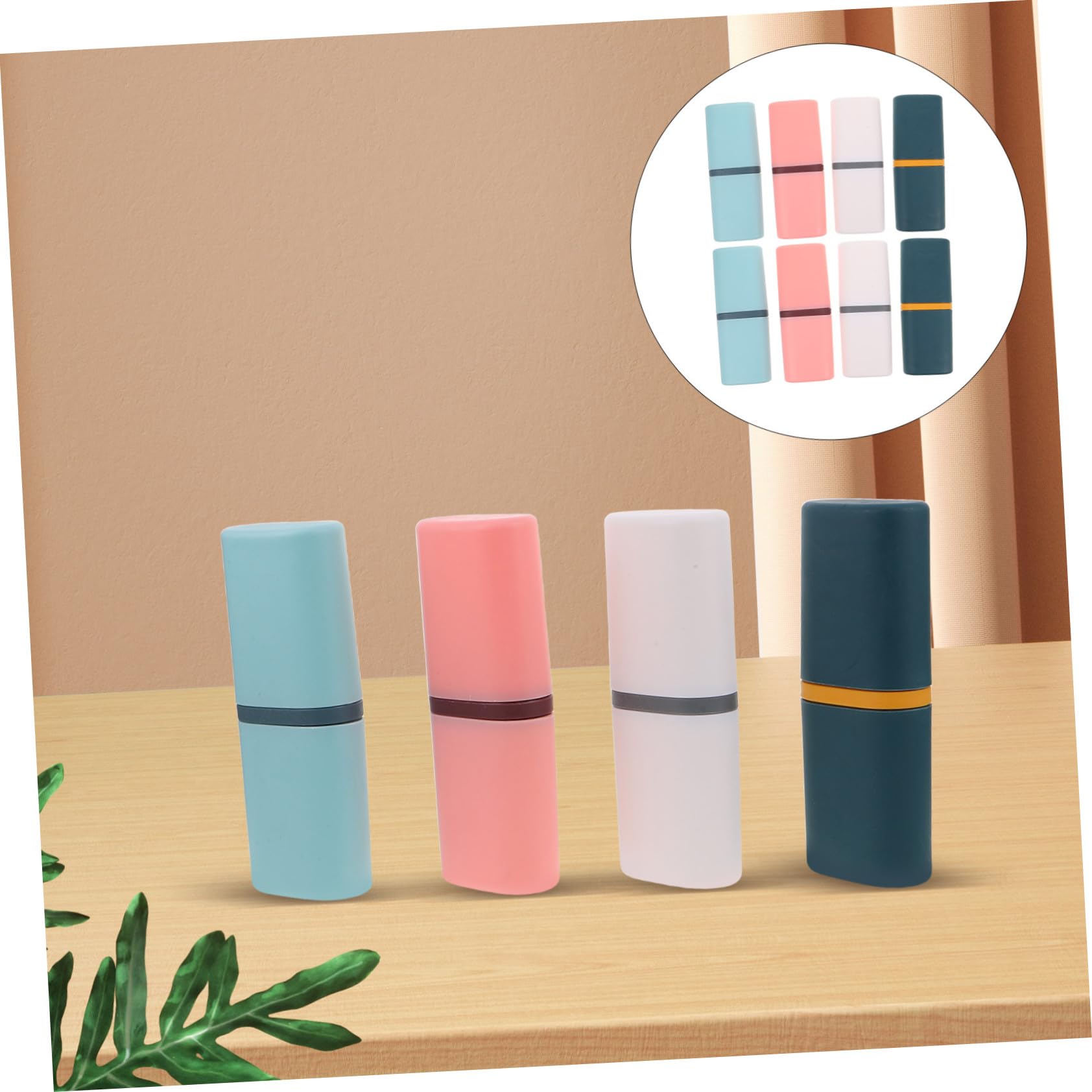 8 Piezas Portacepillos de Viaje Portátiles con Tapa Estuche Organizador para Cepillo Pasta y Enjuague Bucal Almacenamiento Compacto para Camping Negocios y Uso Diario Baño