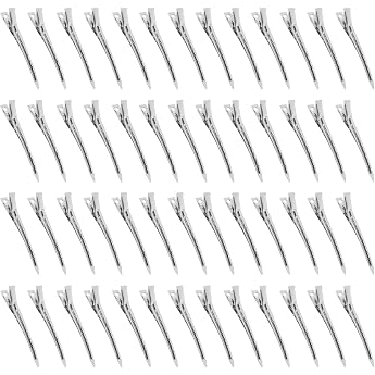 Womens Silver Hair Clips 9 cm Metal Hair Clips Pack of 80