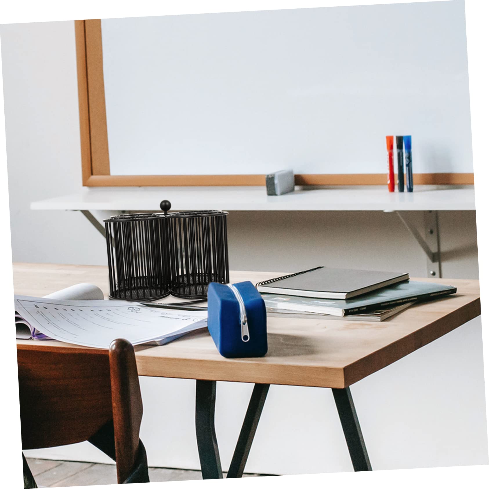 Ciieeo Portapenne in Metallo Da Scrivania Organizer Per Penne e Accessori Design Semplice e Elegante Stabile e Resistente Per Uffici e Studi