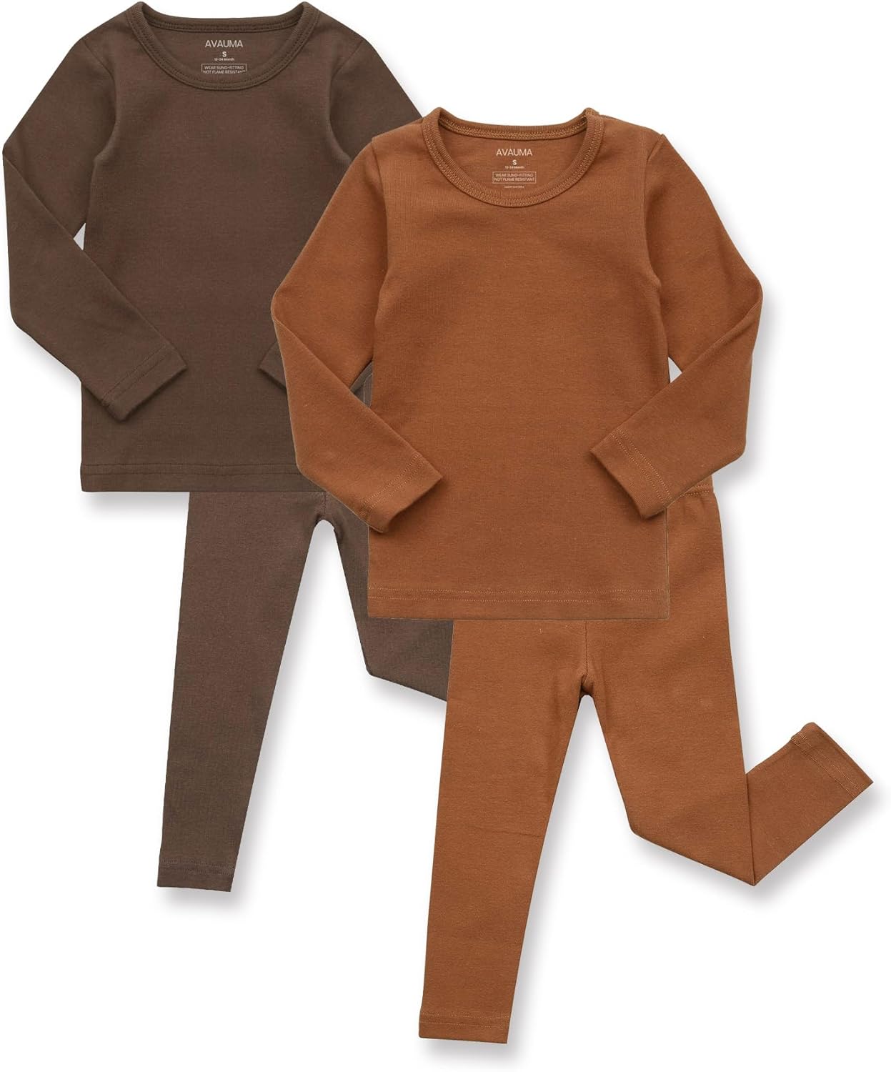 AVAUMA Baby Boys Girls Pajama Set Kids Toddler Snug fit Basic Cotton Sleepwear pjs for Daily