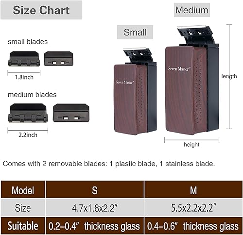 Miniatura 6 de Acuario Limpiador Magnético Storng Raspador Herramienta Cepillo Flotante para Tanque de Peces (M)