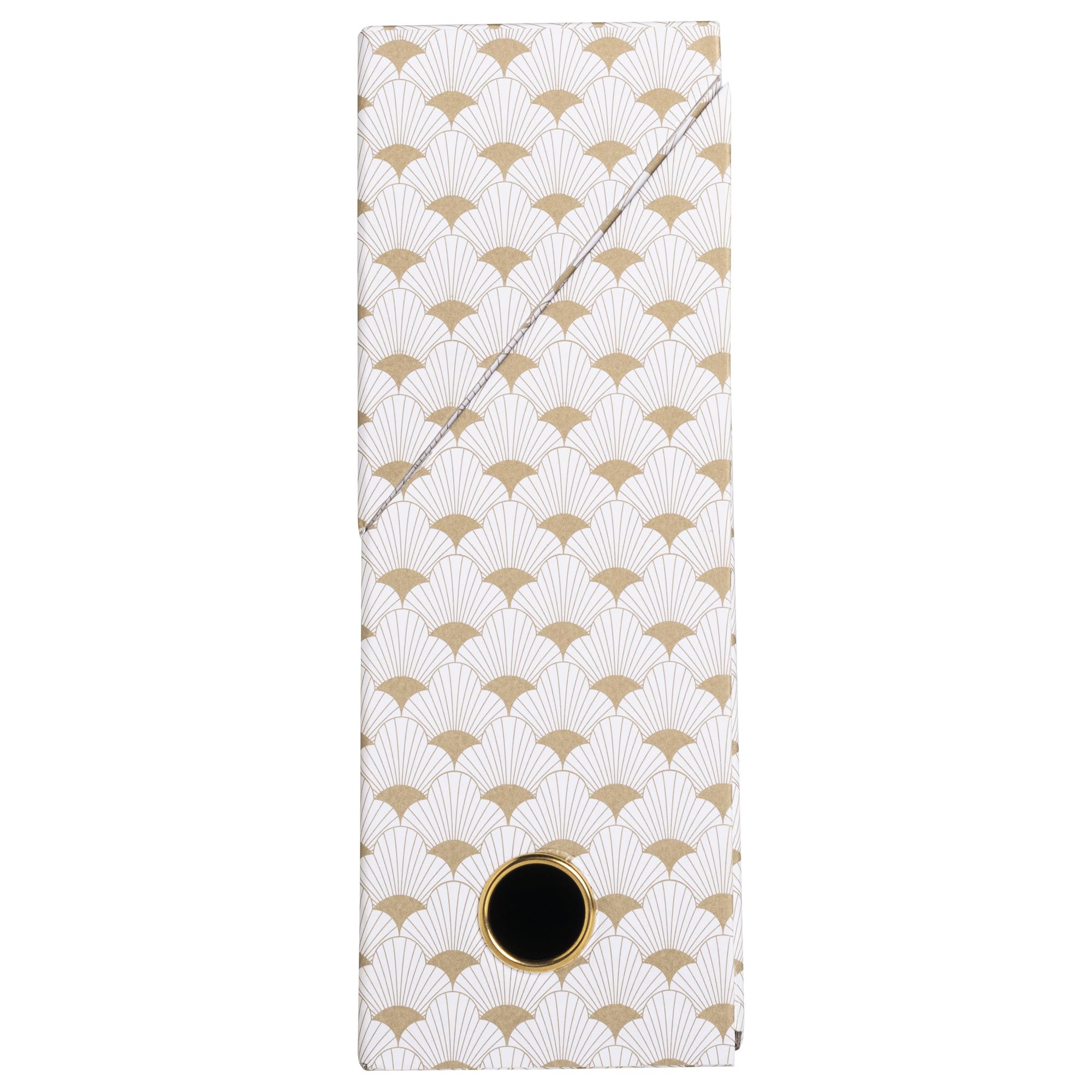 Exacompta - Rif. 89450E - 1 scatola di trasferimento Neo Déco, dorso 90 mm, occhiello di presa in oro, dimensioni 25,5 x 9 x 34 cm, etichetta adesiva inclusa, colori casuali, consegnata montata