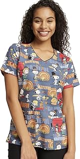 レディース スクラブトップ Vネック TF614