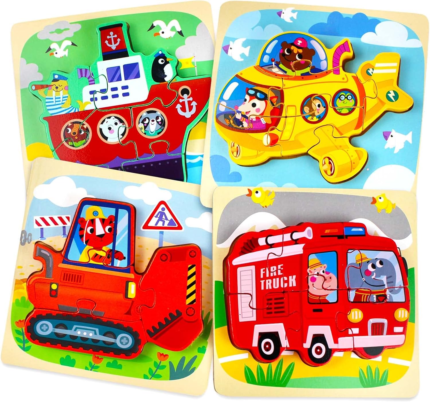 SAOTAENG Wooden Puzzles for Toddlers 1 2 3 Year Old Animals