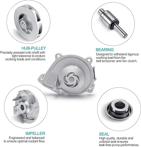 Miniatura 4 de Bomba de agua AW6244 con junta para (solo motor L4 de 1.6L) Mini Cooper 2007-2015/Cooper Countryman 2011-2016/Cooper Paceman 2013-2016