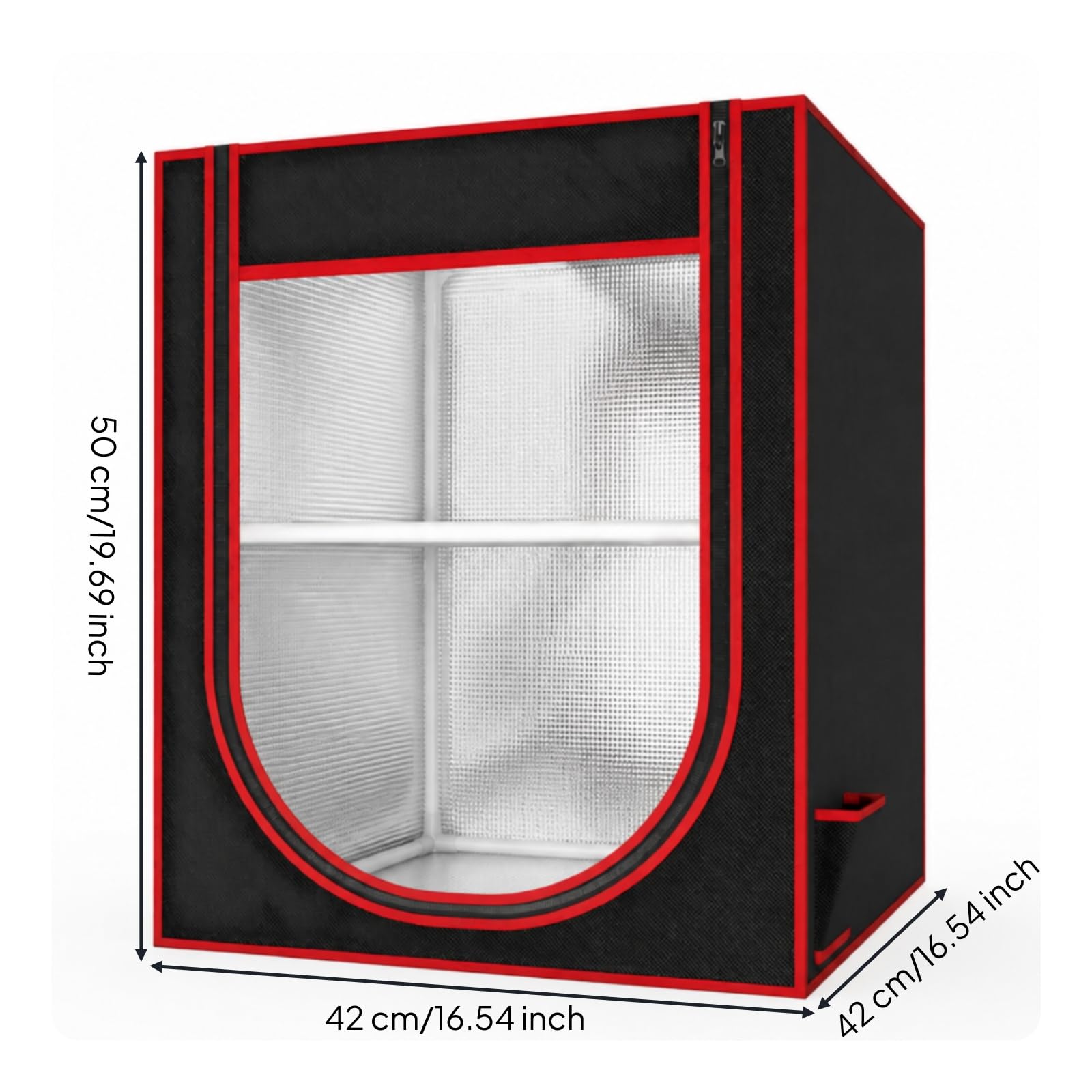 Filament-Aufbewahrungsbox mit Sichtfenster feuchtigkeitsgeschützt Filament-Tasche mit Reißverschluss platzsparend Aufbewahrungsbox für Hobbyraum, Rot