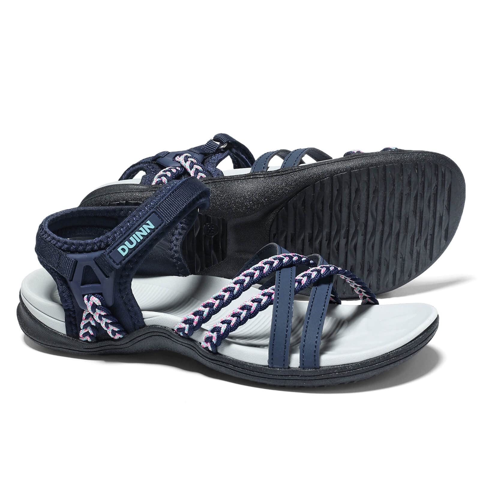 UBFEN Womens Hiking Sandals Sport Sandals Straps with Adjustable Hooks Arch Support Beach Vacation Casual Camping