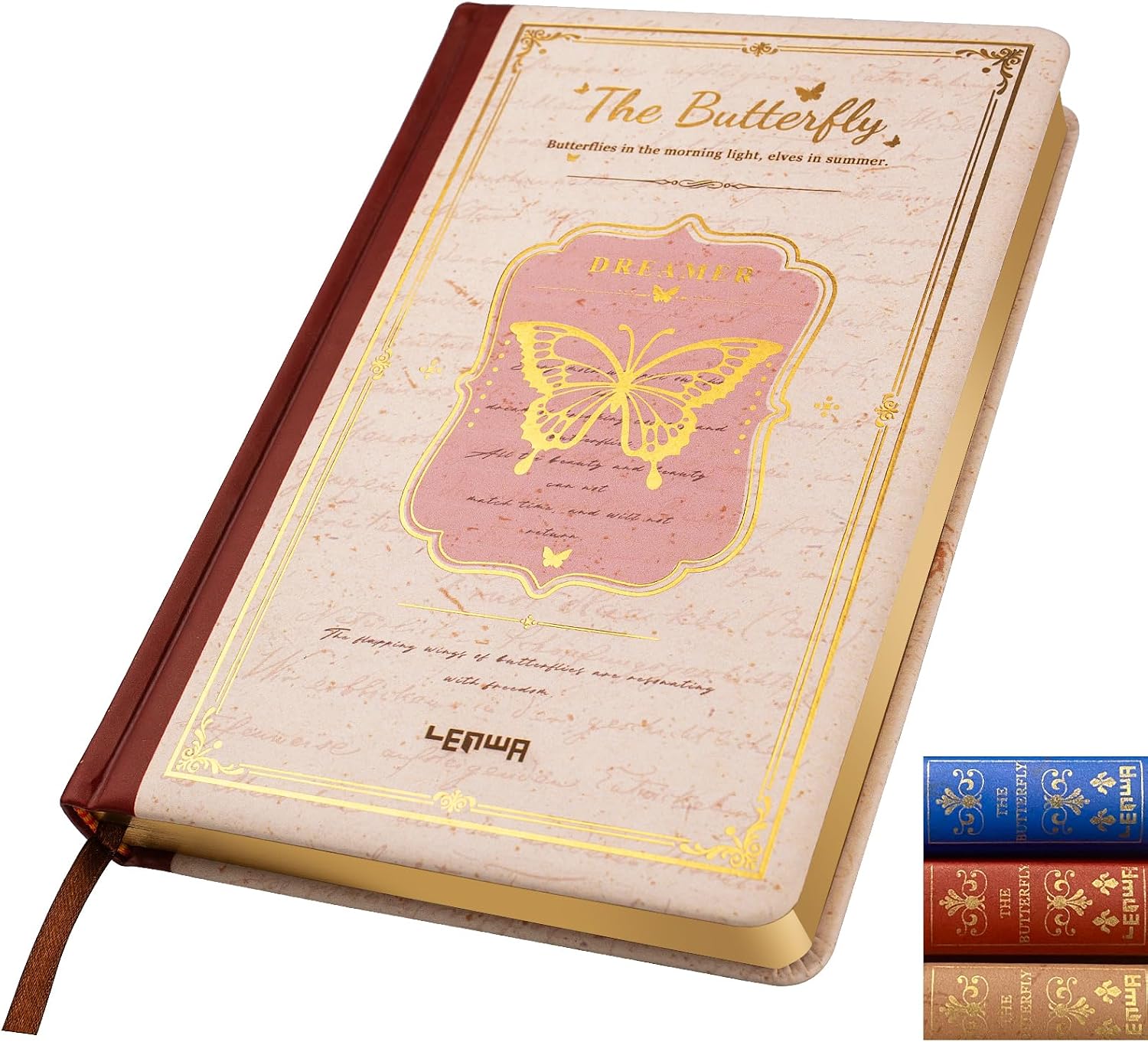 Junk Journal Vintage Leather Notebook Journal, 224 Pages Mixed Paper