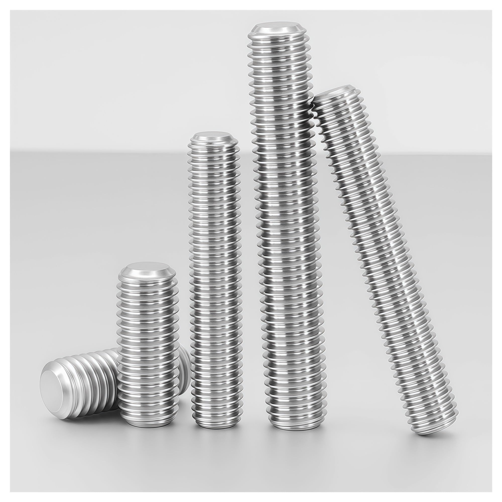 Varilla Roscada Perno de varilla roscada Tornillos varillas rosca sin cabeza completamente métricos acero inoxidable(500mm,M8 (5pcs))