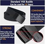 Mens Belt Web, Nylon Canvas Casual Belt with Plastic Buckle Breathable for Work Sports, Easy Trim to Fit 27-49" Waist