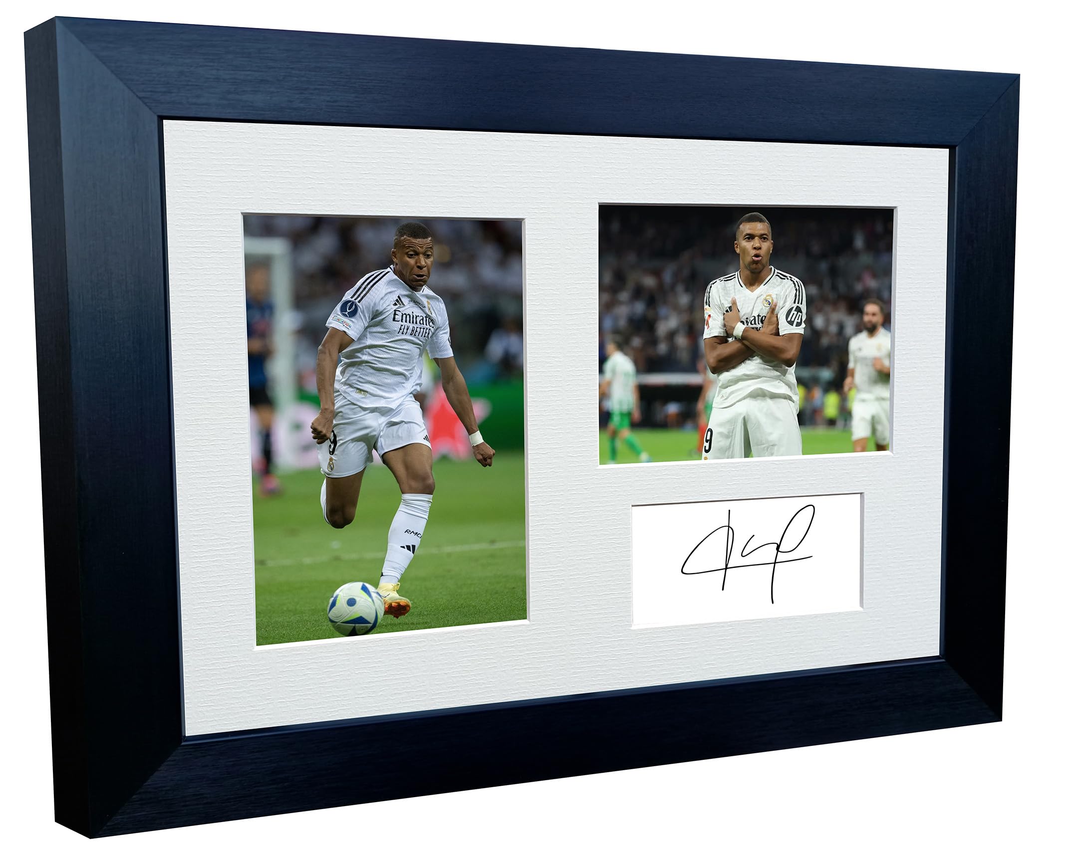 Kylian Mbappé サイン入り写真 12x8 A4 Signed Kylian Mbappe Real Madrid Autographed Autograph