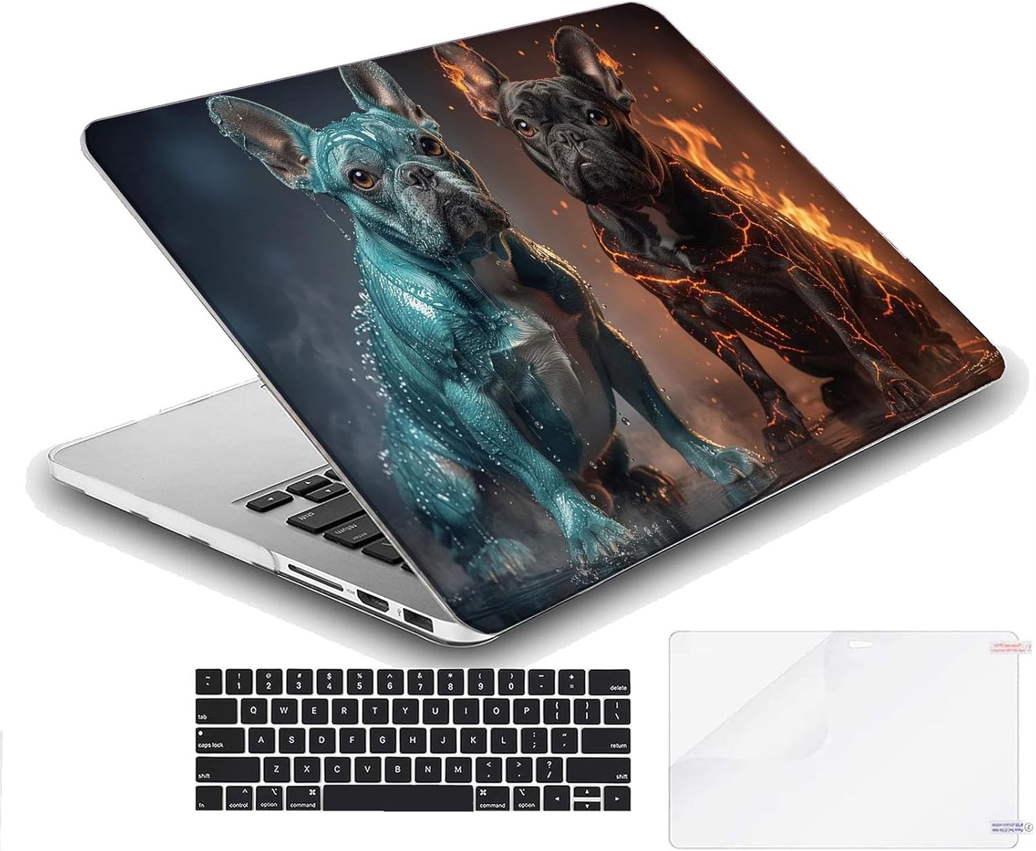 Compatible with MacBook Neo 13-inch, Hard Shell Case with Keyboard Cover and Screen Protector (A3404 A18 Pro chip, 2026 Release) - French Bulldogs MC22122