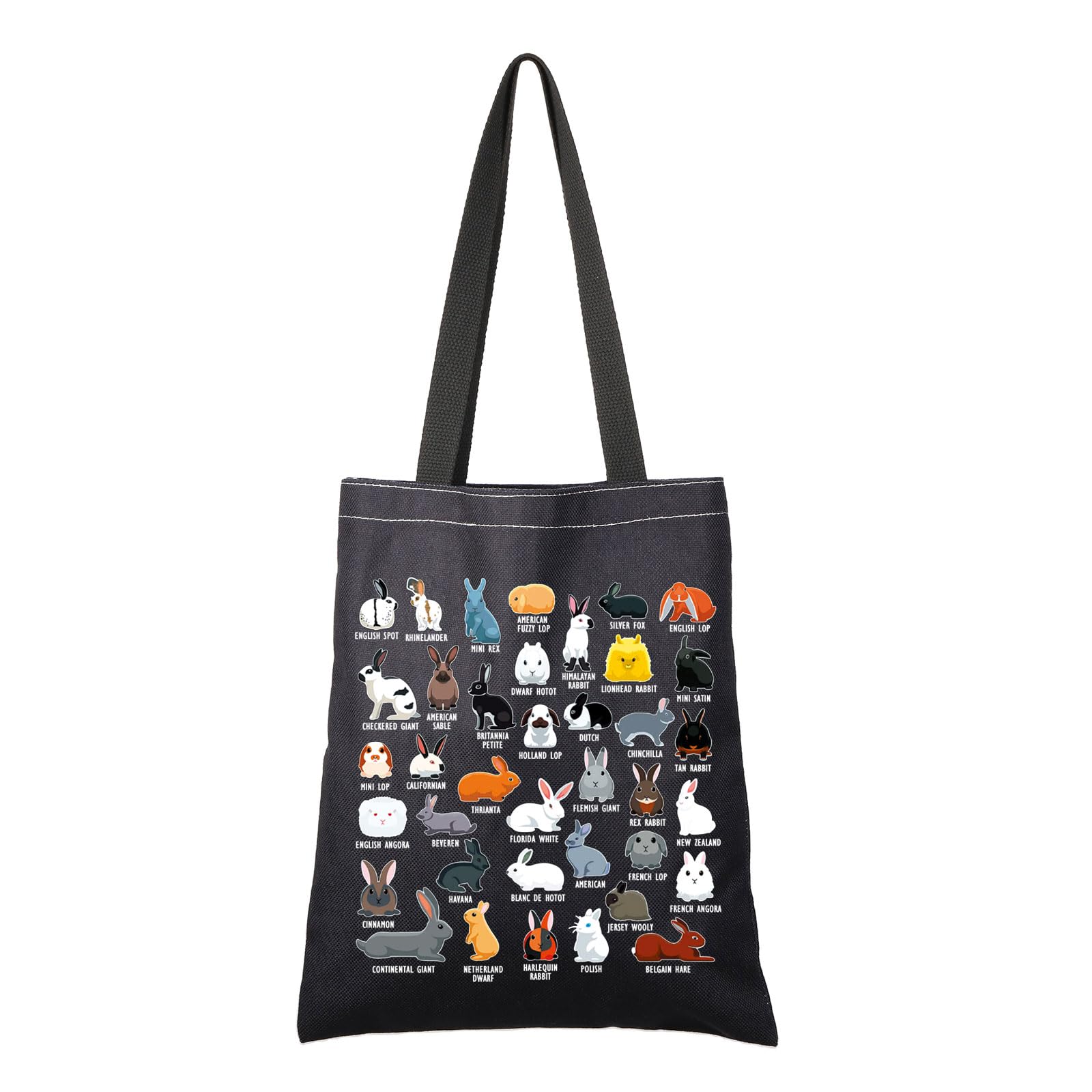 G2TUP Bunny Lover Gift Type of Rabbits Tote Bag Bunnies Owner Handbag Rabbit Lover GiftS Rabbit Fan Gift