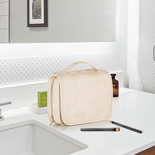 Miniatura 8 de Elviros Neceser organizador de viaje colgante para hombres y mujeres, 3 en 1, multifuncional, grande, estuche de cosméticos de maquillaje para