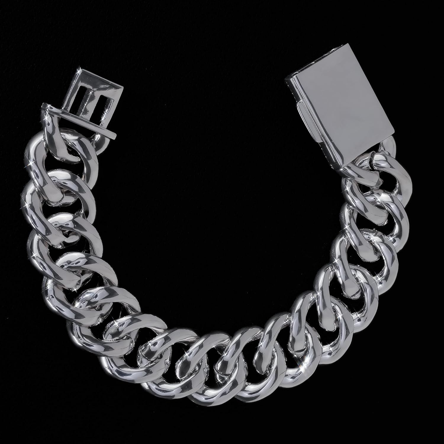 Iced Out Cuban Link Bracelet for Men, 12-20MM Flooded Hip Hop Bling Bracelet with 5A Cubic Zirconia, Heavy Big Size Miami Cuban Bracelet, Luxury CZ Cuban Link Jewelry for Women