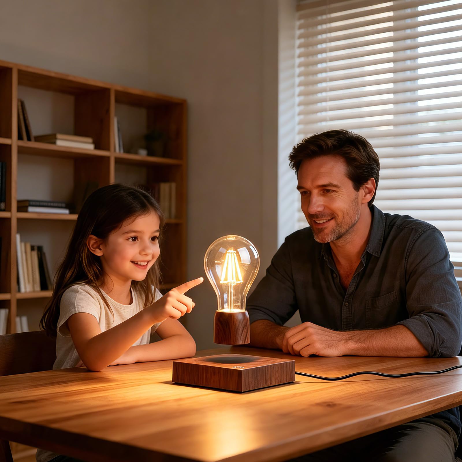 levitazione magnetica fluttuante lampada da tavolo a LED lampadina senza fili per regali unici, arredamento della camera, luce notturna, scrivania arredamento casa ufficio Tech giocattoli
