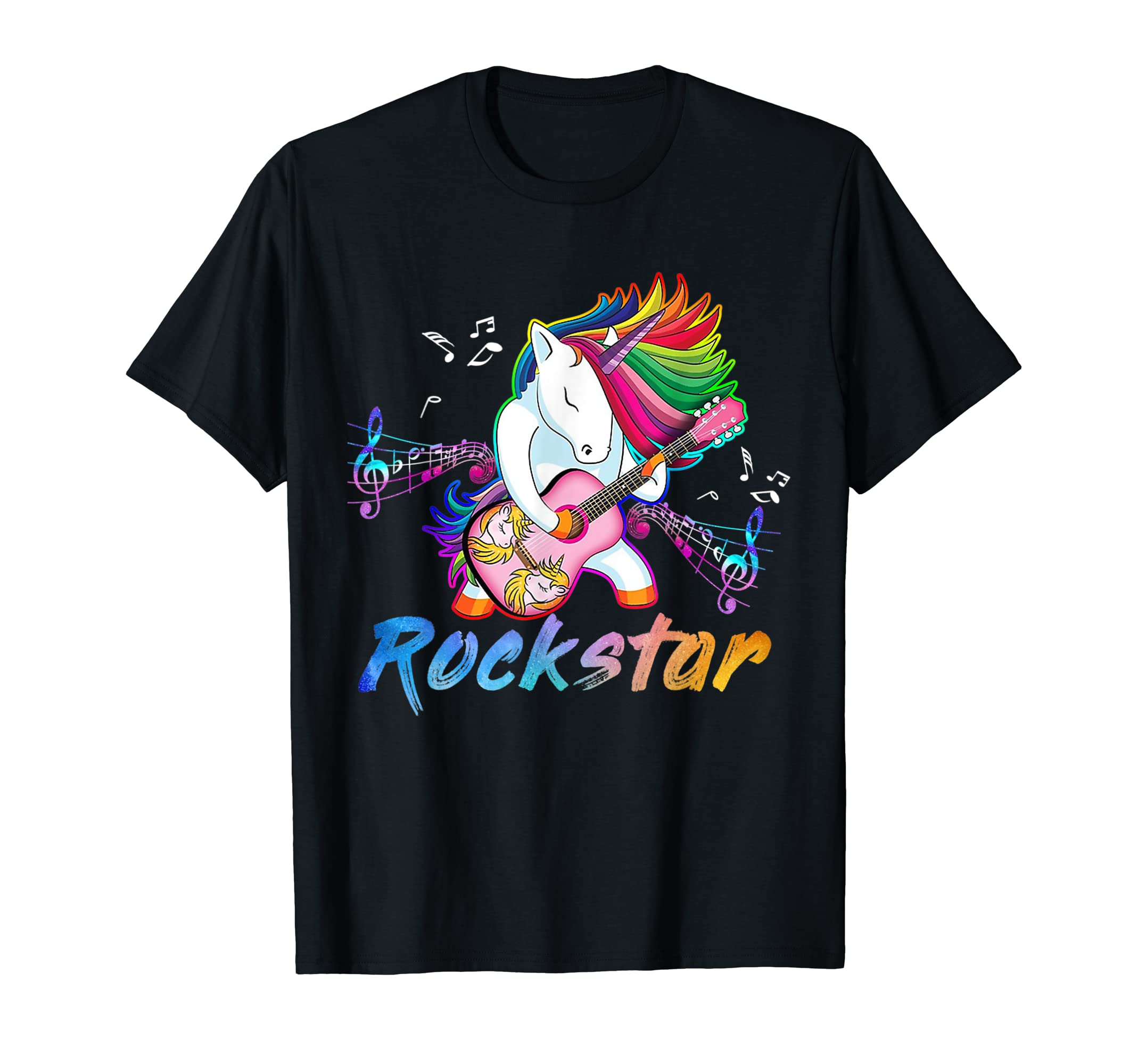 Unicorn Rock star Guitar Rockin' music singerT-ShirtOEKO-TEX STANDARD 100