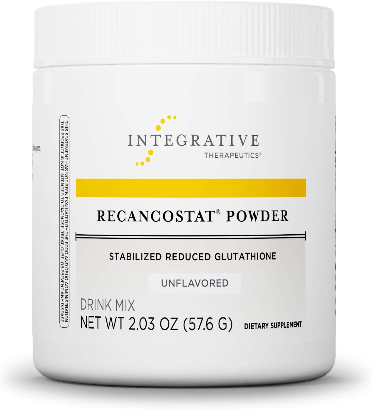 Integrative Therapeutics - Recancostat Powder - Stabilized Reduced Glutathione - Unflavored - 57.9 Grams