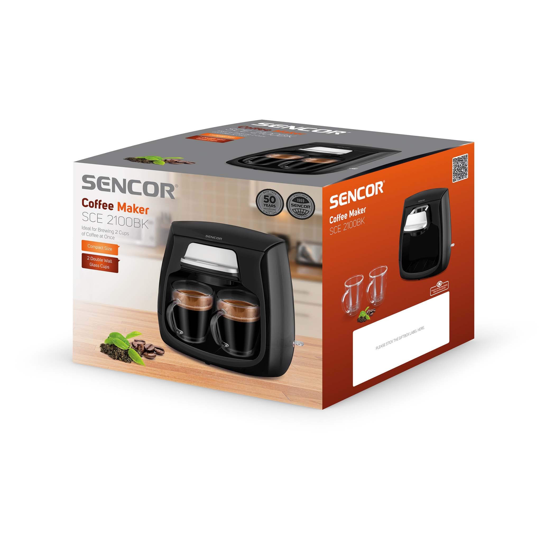 Ekspres do kawy, Pojemność 0,3 L, 500W, czarny