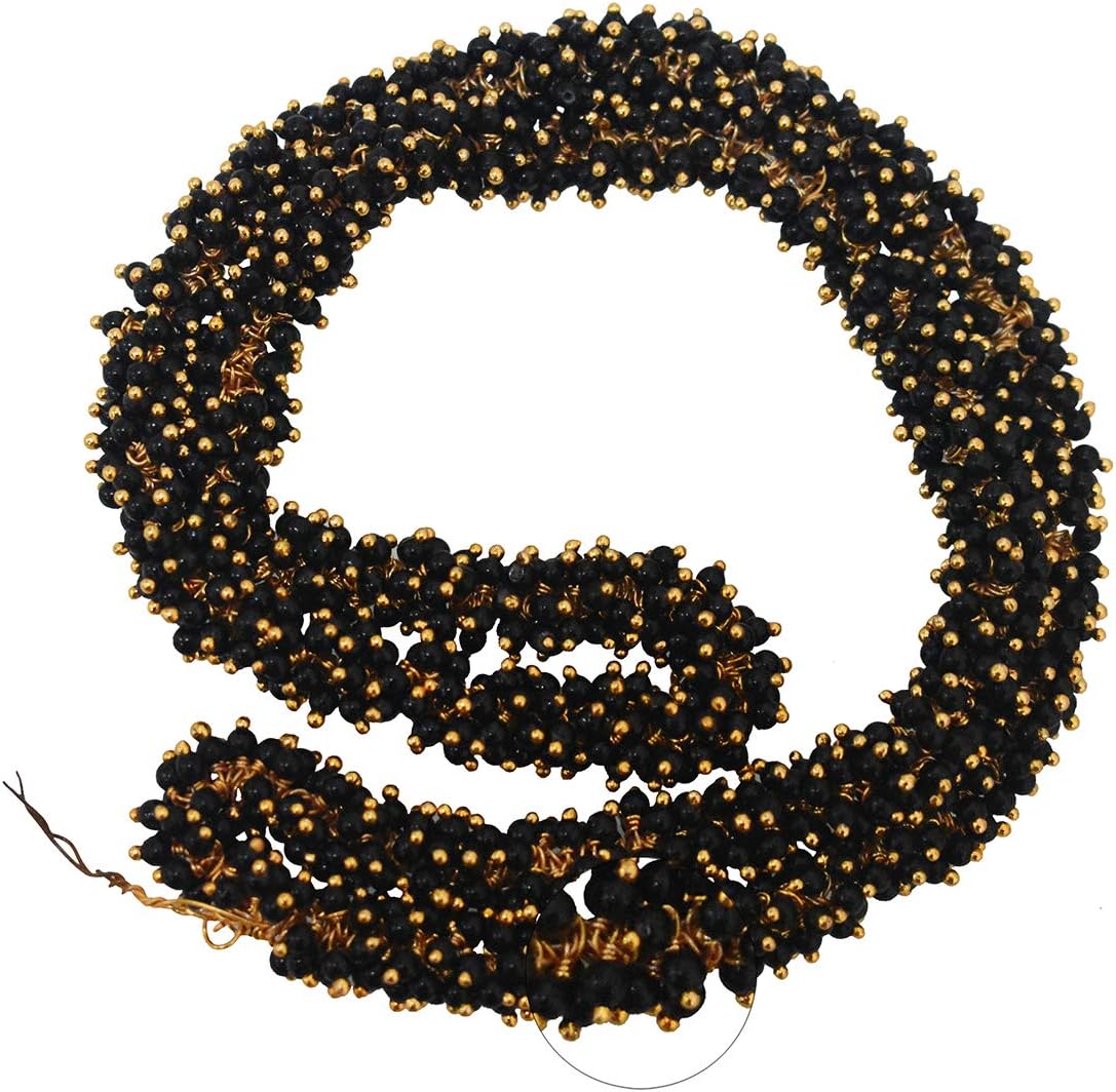 EmbroideryMaterial 3MM Black Loreal Charm Pearls Small Beads for Jewellery Making, Embroidery Work, Bracelet, Craft, Bag, DIY (1300 Pieces)