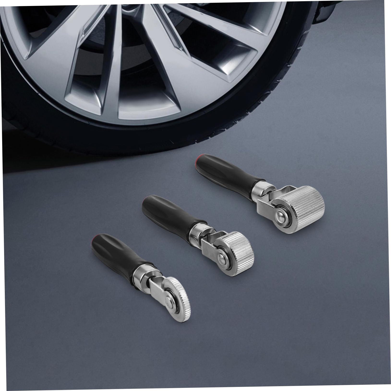 Herramientas de Reparación de Neumáticos de Automóvil con Rodillos Aplicadores Multifunción 3 Piezas (6mm, 20mm, 40mm) para Mantenimiento de Vehículos Todo Terreno y Camiones