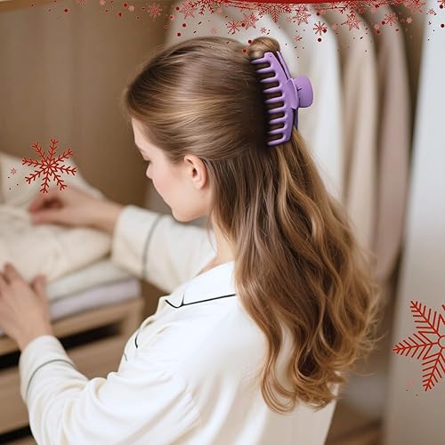 Miniatura 133 de TOCESS Paquete de 8 pinzas grandes para el cabello para mujer, pinzas de garra grandes para cabello fino y rizado, agarre fuerte de los años 90