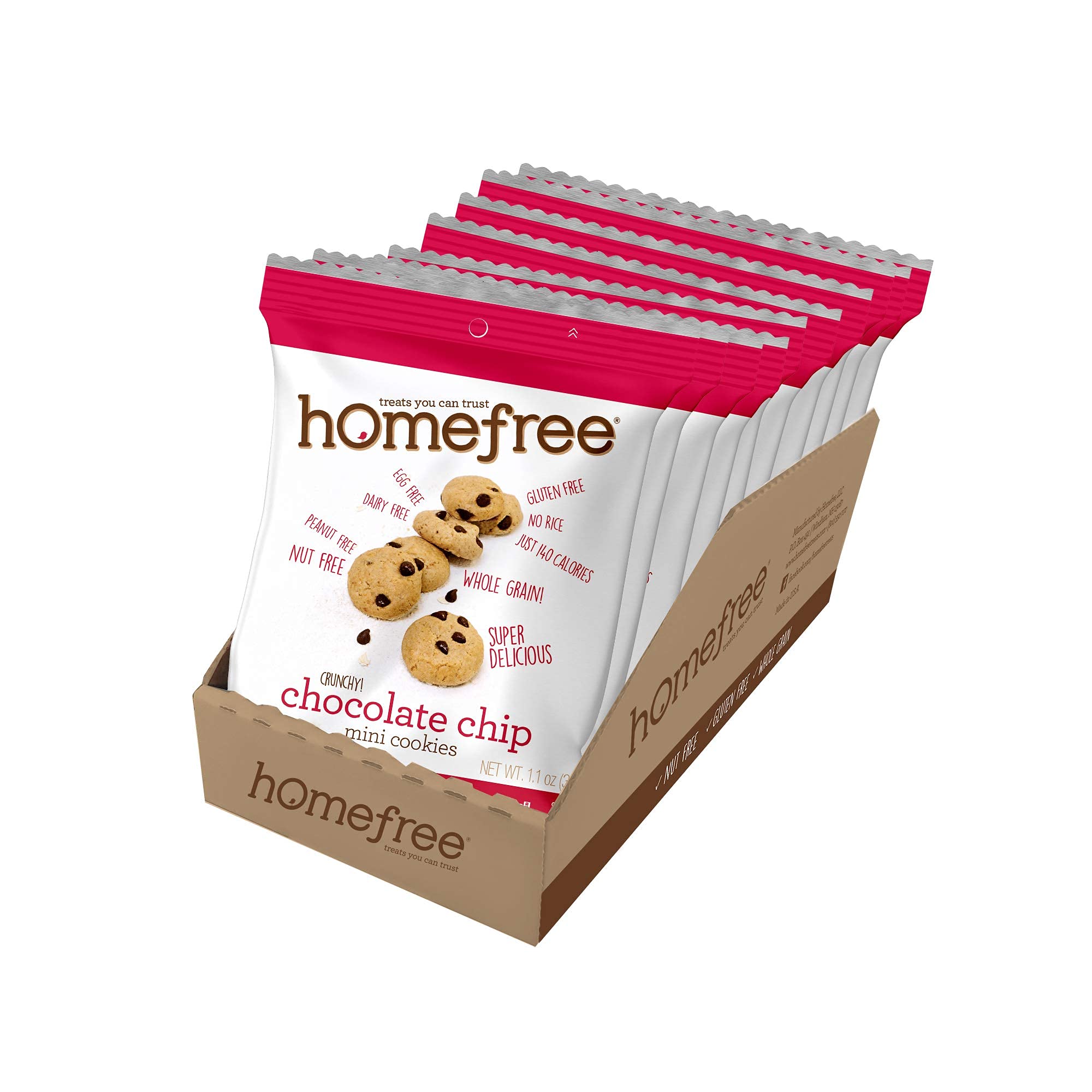 Homefree Mini Chocolate Chip Cookies, Gluten Free, Nut Free, Vegan