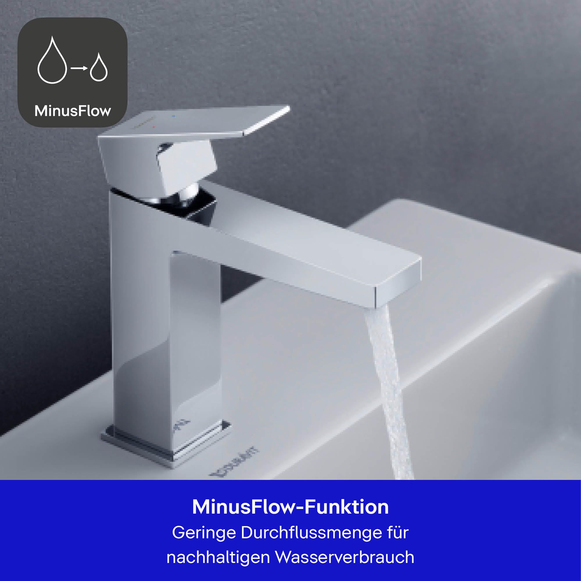 Duravit Manhattan Waschtischarmatur Größe M – Schwarz Matt, Mit Zugstangen-Ablauf, AirPlus & EasyClean