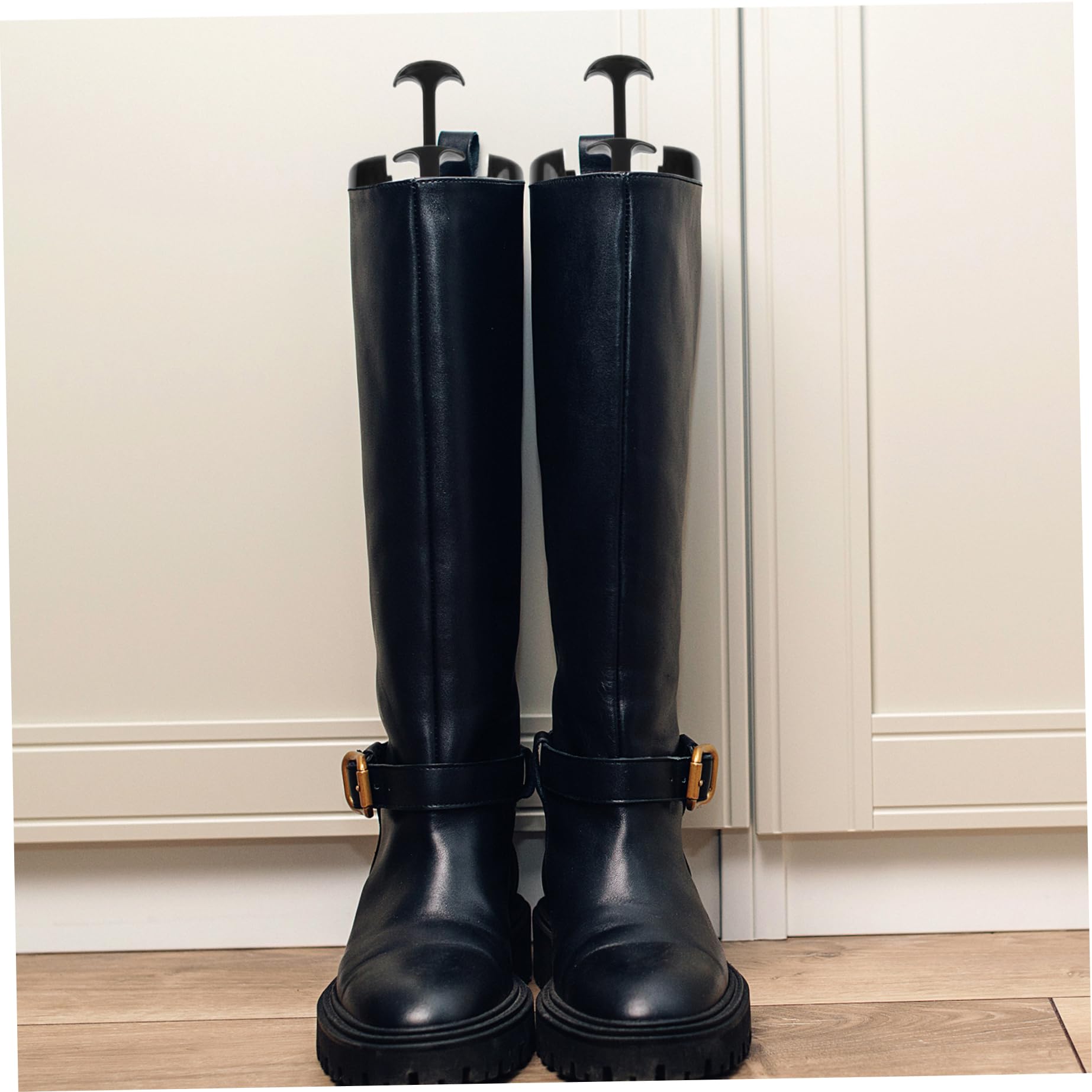 NIDONE Árbol de arranque, formas de botas de 2 pares para botas altas de 12 pulgadas Swaper de zapato ajustable con manguito de zapateros lavables antihorreas para vaqueros, mujeres