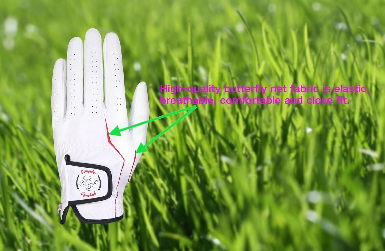 Men's Golf Glove Six Pack Left Hand Right Hand White Microfiber Small/Medium/Large/XL