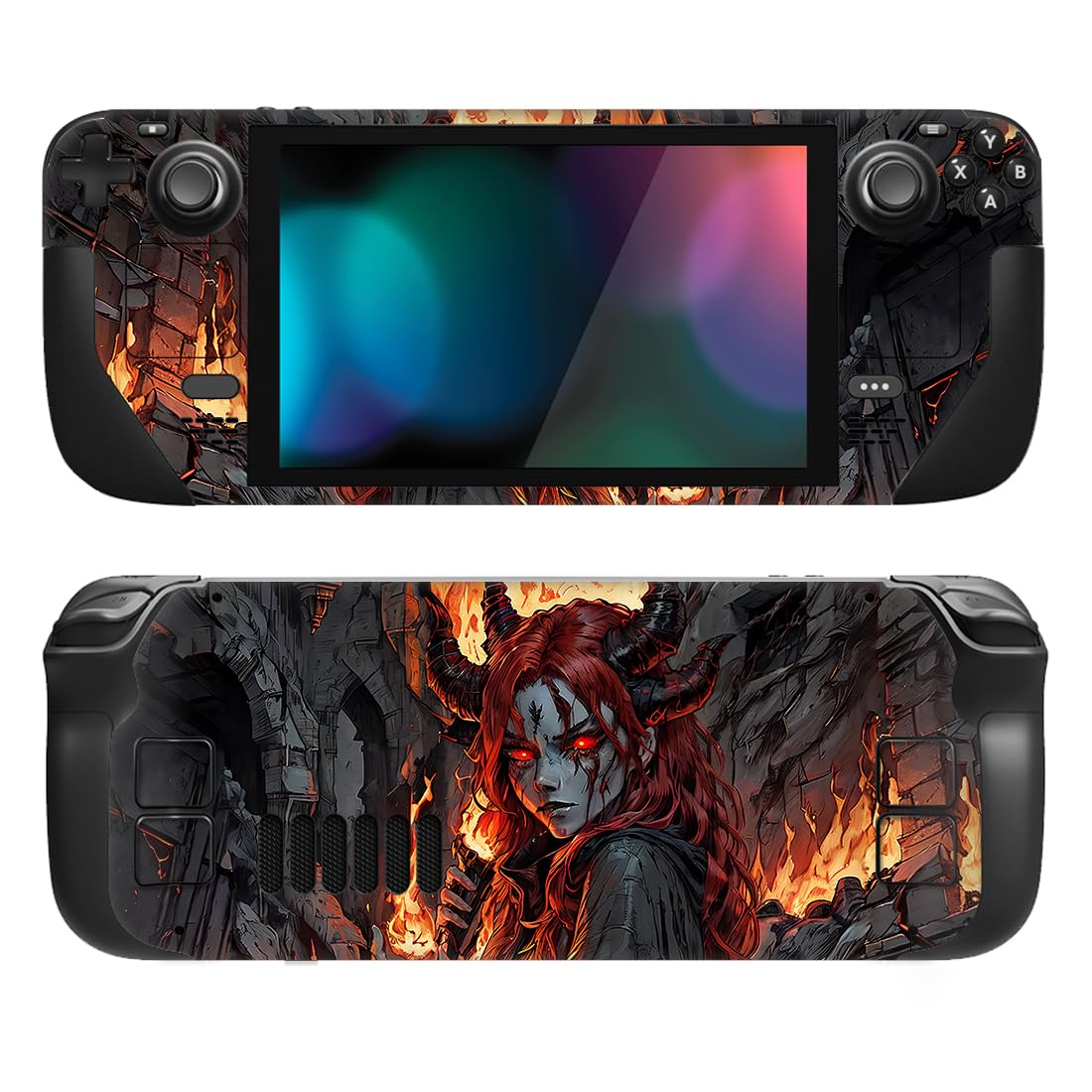 playvital Full Set Protective Skin Decal for Steam Deck LCD, Custom Stickers Vinyl Cover for Steam Deck OLED - Messy Code — view 34