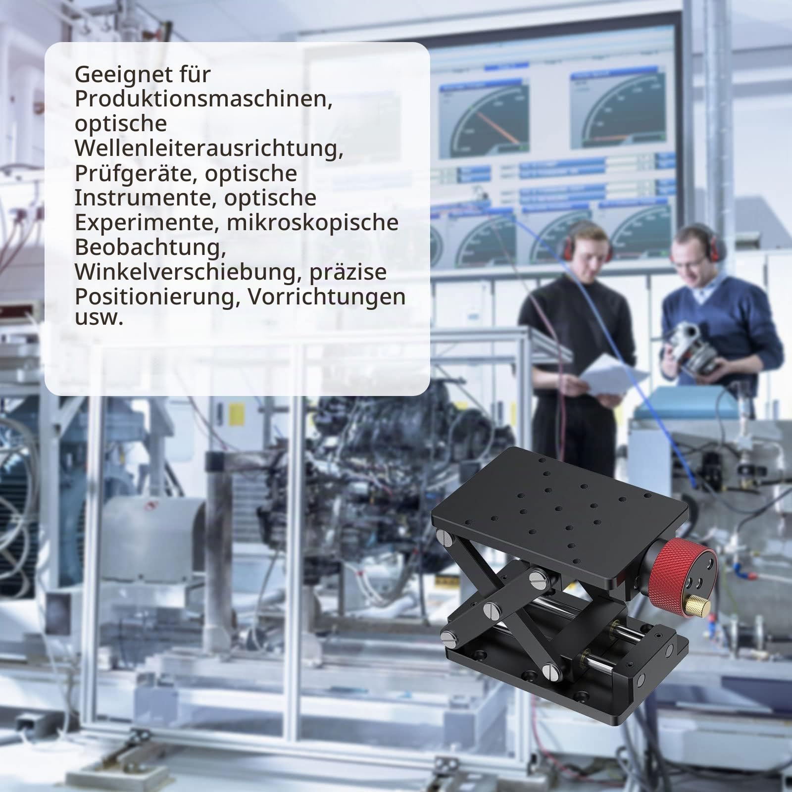 Manuelle Hebebühne, Aluminiumlegierung Präzise Z-Achsen-Hebebühne 55mm Hochpräzise Optische Schiebe-Hebebühne Labor-Hebebühne Manuelle Steuerung Labor-Wagenheber Aufzug Verschiebungsplattform