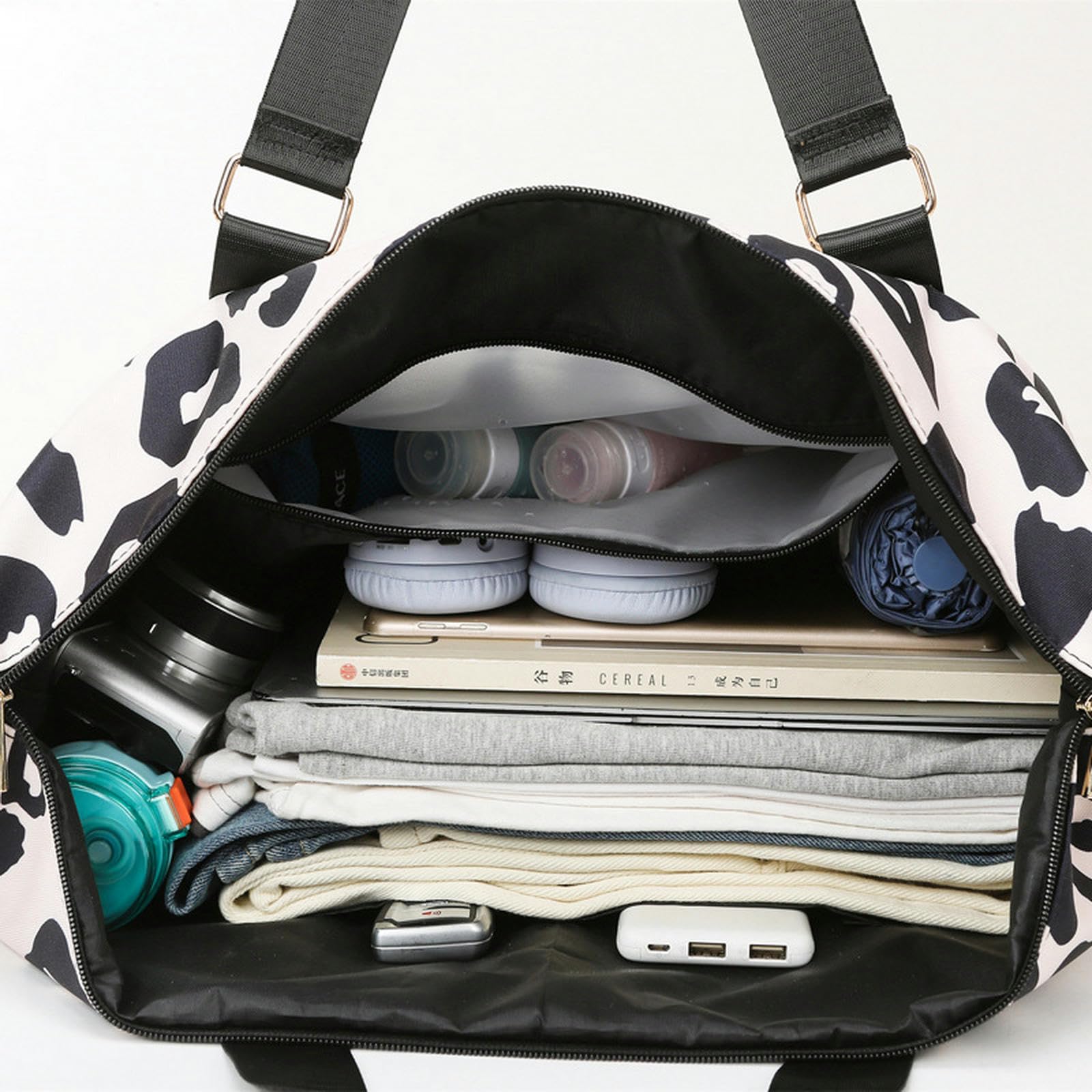 NOGRAX Schulrucksack Große Kapazität Kurzstrecken Reisetaschen Gepäck Frauen Und Männer Crossbody Schulter Sport Streifen Handtasche Für Frauen-Rosa