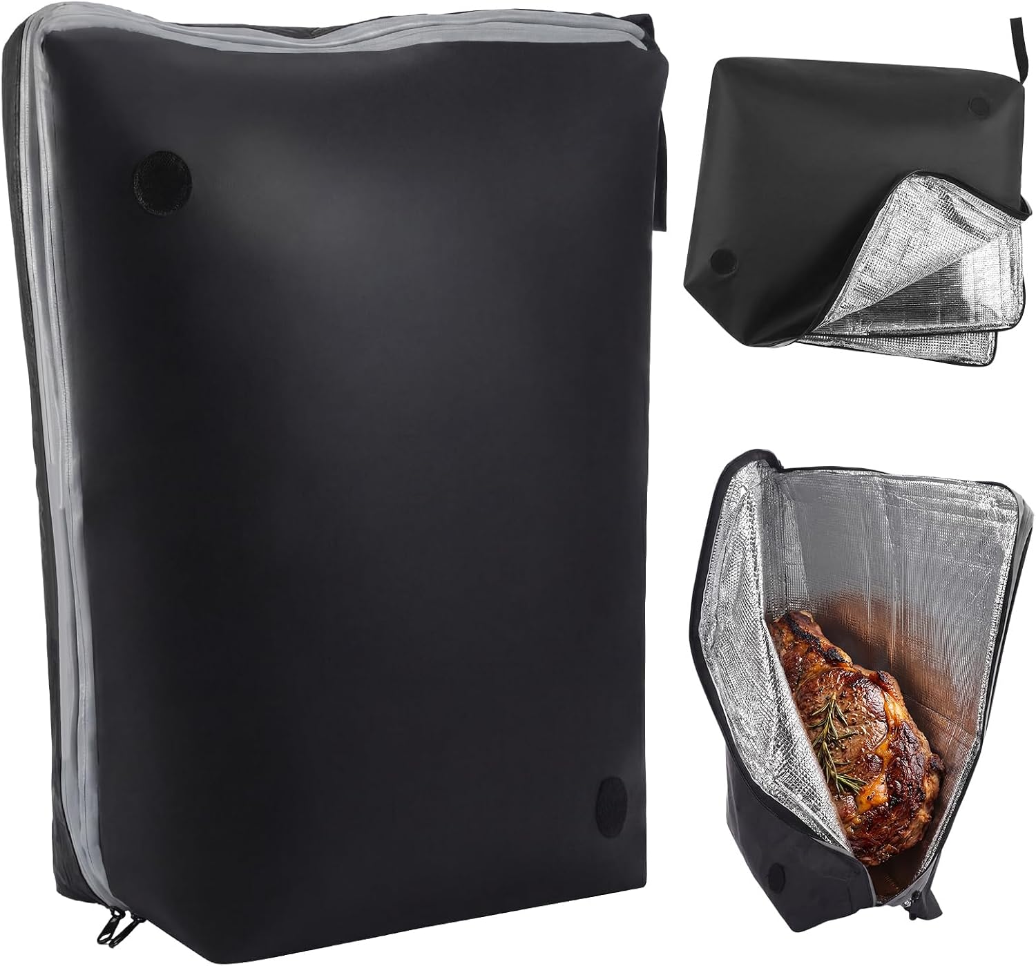 Kinlop Grill Gifts for Fathers 23 Inch 2in1 BBQ Blanket for Resting Meat Dad Husband Grill Gifts for Men Smoker Insulated Grilling Meat Resting Blanket for Brisket, Beef, Turkeys