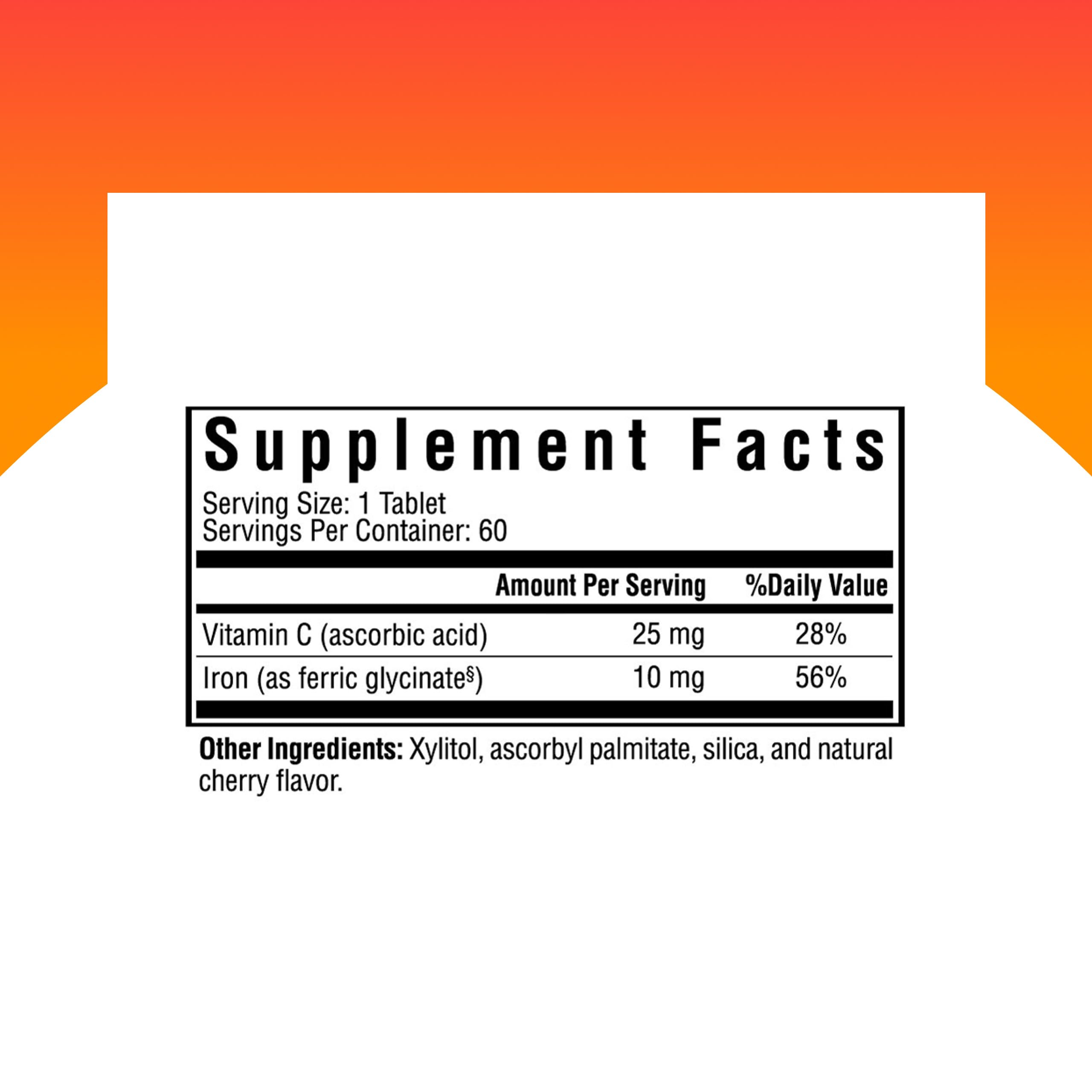 Seeking Health Iron Chewable - Mineral Supplement to Support Healthy Metabolism - Supplement Aids Muscle Function in Men & Women - Energy Support Supplement - 10 mg, 60 Tablets — Amazon image 2