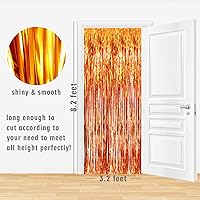 Vista 7 de GOER - Cortinas de tiras metálicas/oropel para fiestas, telón de fondo para fotos, cumpleaños, graduaciones, Año Nuevo, bodas, de 3.2 x 9.8 pies
