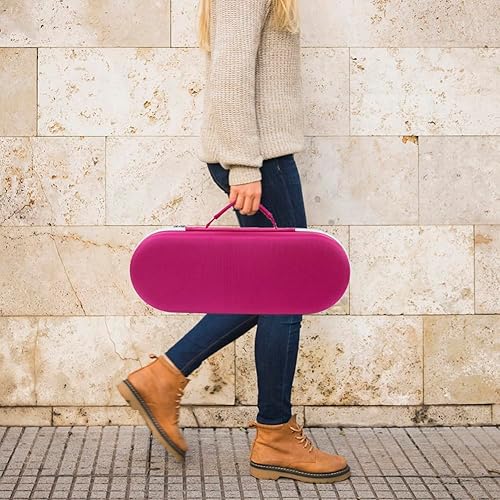 YIIWAY Funda Duro Estuche Case Compatible con Secador de pelo Dyson Supersonic Nural HD16 (Liso+Ondulado), Funda Solo - Rosa Profundo YC86003