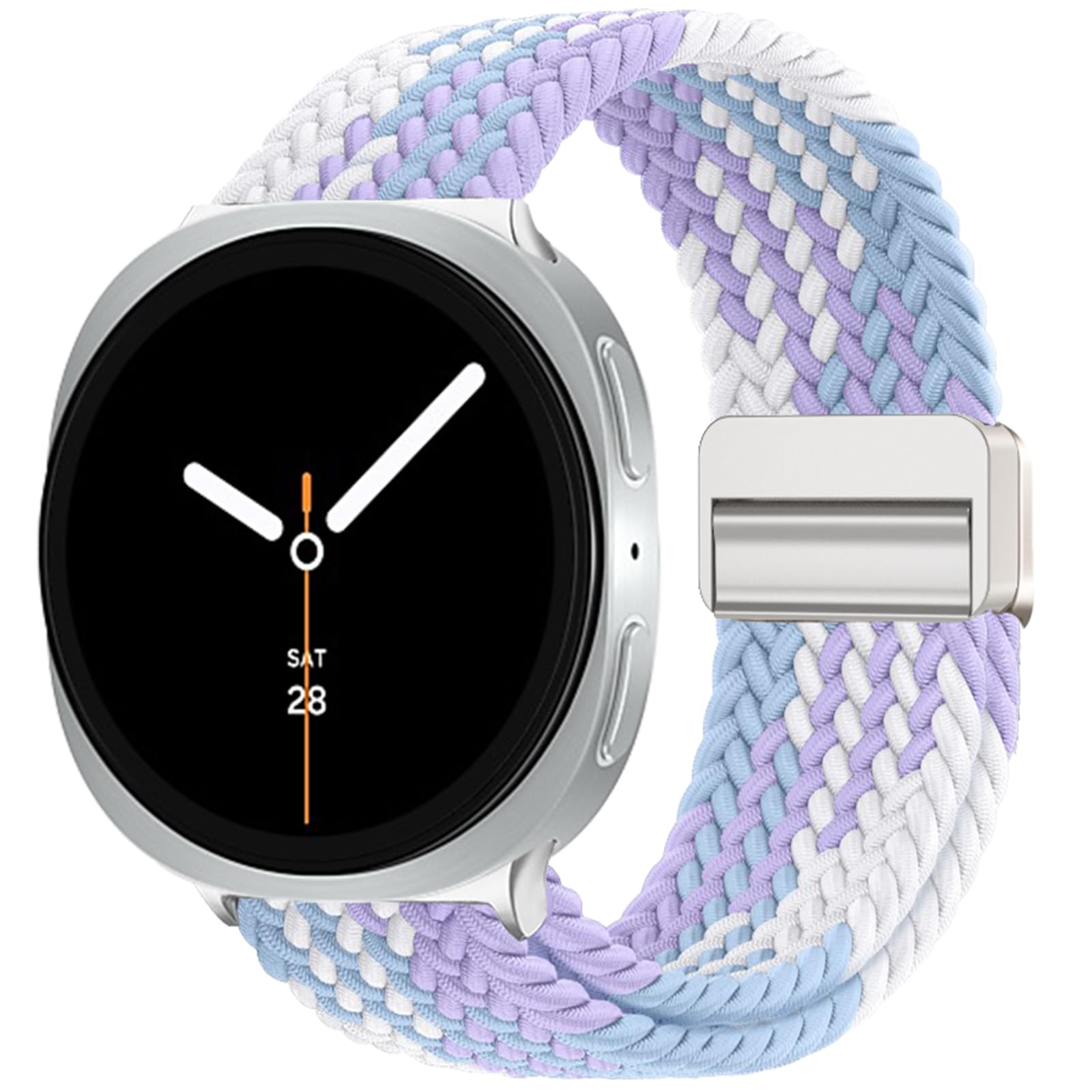Braided-Bands Compatible with Samsung-Galaxy Watch-8-Band 40mm 44mm/Watch 8 Classic 46mm, Replacement Elastic Nylon Sport Strap for Galaxy Watch 8/8