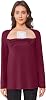Deyeek Chemo Shirts for Women with Dialysis Port Access 2 Side Zippers Long Sleeve Shoulder Post Surgery Shirt
