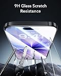 ESR 3 Pack 9H+ Glass for iPhone 17 Pro Max Privacy Screen Protector, [Military Grade Shatterproof & Highly Durable] Armorite Anti-spy Tempered Glass with UltraFit Tray