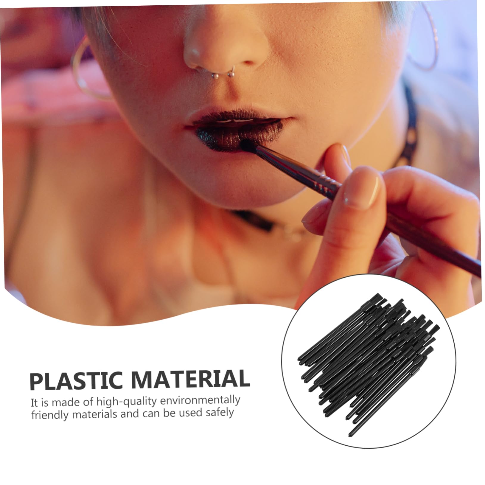 minkissy 100pcs Mini Portable Lip Brush Lipstick Applicator Makeup Tool Smooth Lip Lines for Expert Makeup Chic Design Birthday Christmas New Year